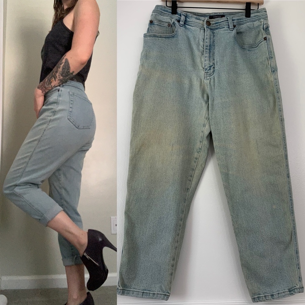 Vintage High Rise 90s Ankle Mom Jeans Size 30”